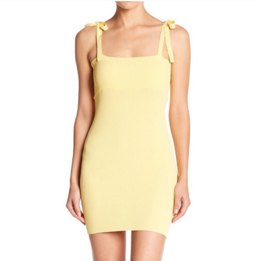 Emory Park Tie Shoulder Rib Knit Dress